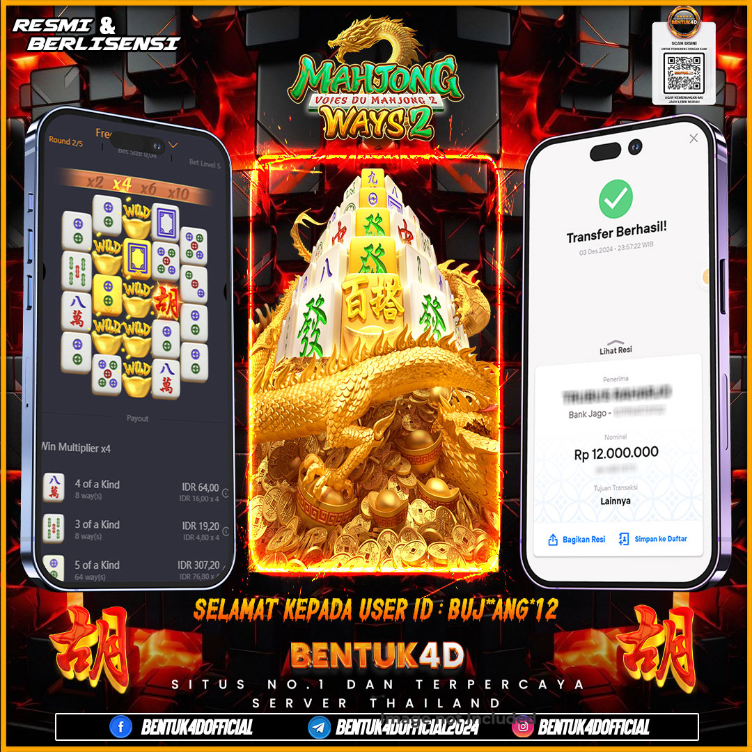 DESEMBER PENUH KEMENANGAN !!! SELAMAT KEPADA USER ID : buj**ang*12  MENANG CEPAT HANYA DI BENTUK4D YA BOSKU!!!
