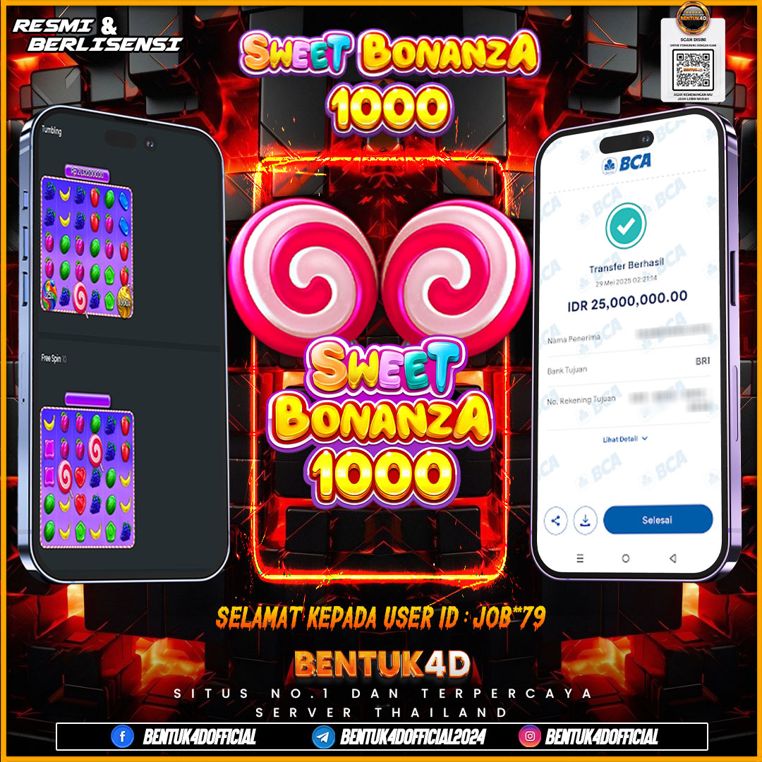 SELAMAT KEPADA USER ID : JOB**79 WD PAUS SEBESAR  Rp 25,000,000,- BUKTIKAN LANGSUNG BOSKU MAIN DI BENTUK4D !! LANGSUNG DI KASI MAXWIN !!!