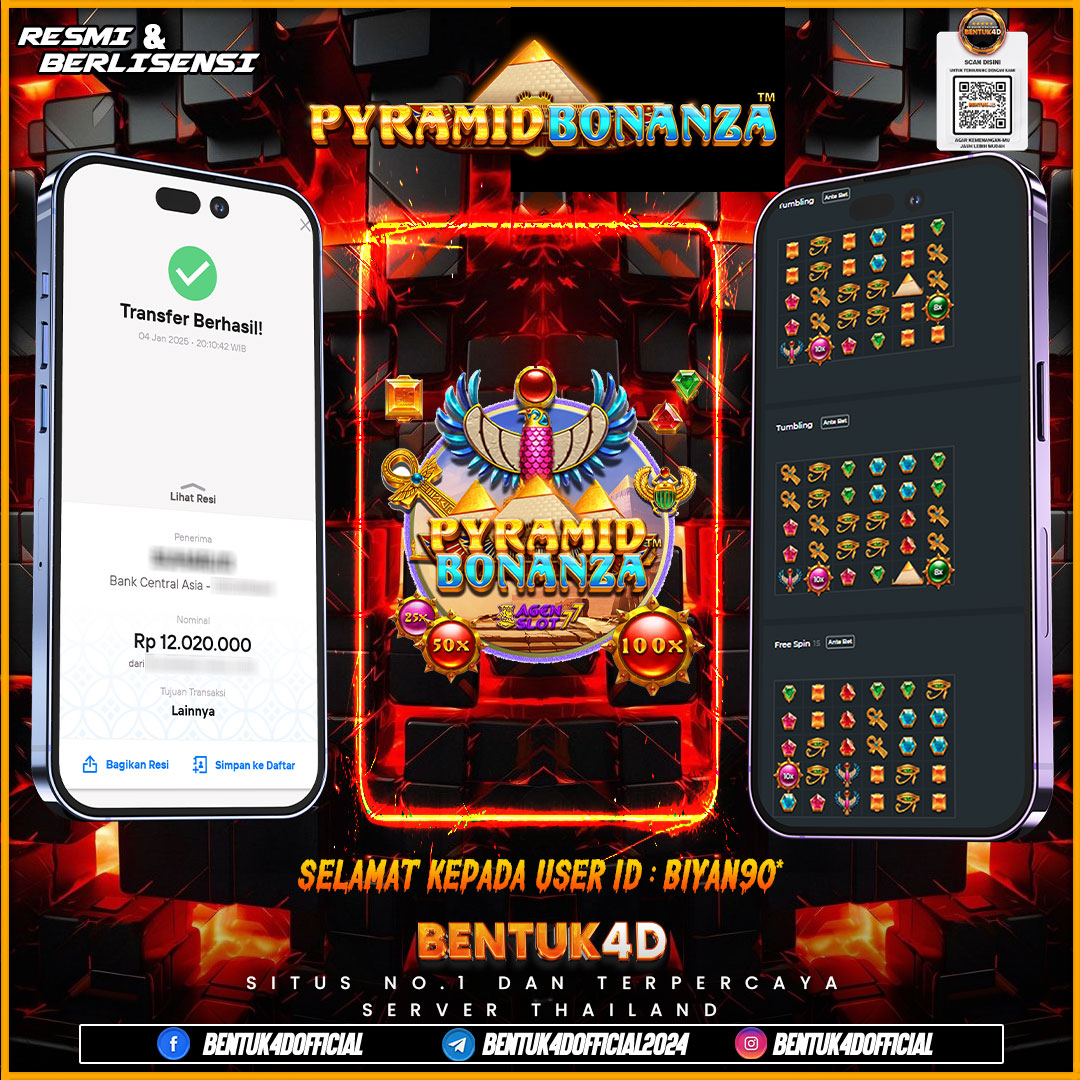 JANUARY NII BOSSS YAKIN GAK COBA BERMAIN DI BENTUK4D !!! SELAMAT KEPADA USER ID : BIYAN90* ATAS KEMENANGAN  Rp12,020,000,- JUTA DI BENTUK4D !!! SENSASI BARU DI BENTUK4D BOSKU !! 