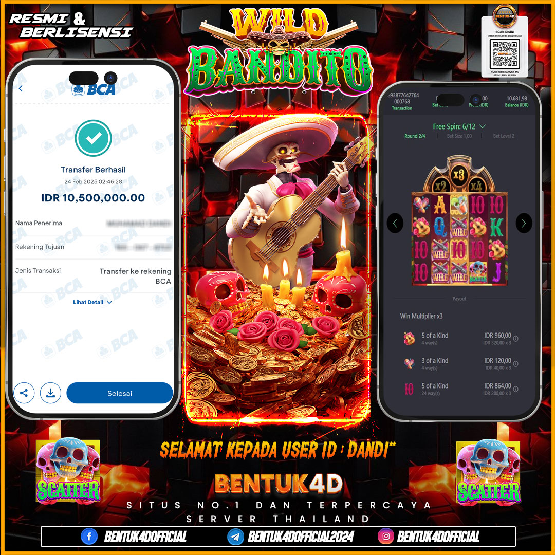 SELAMAT KEPADA USER ID : DANDI** WD PAUS SEBESAR  Rp10,500,000,- BUKTIKAN LANGSUNG BOSKU MAIN DI BENTUK4D !! LANGSUNG DI KASI MAXWIN !!!