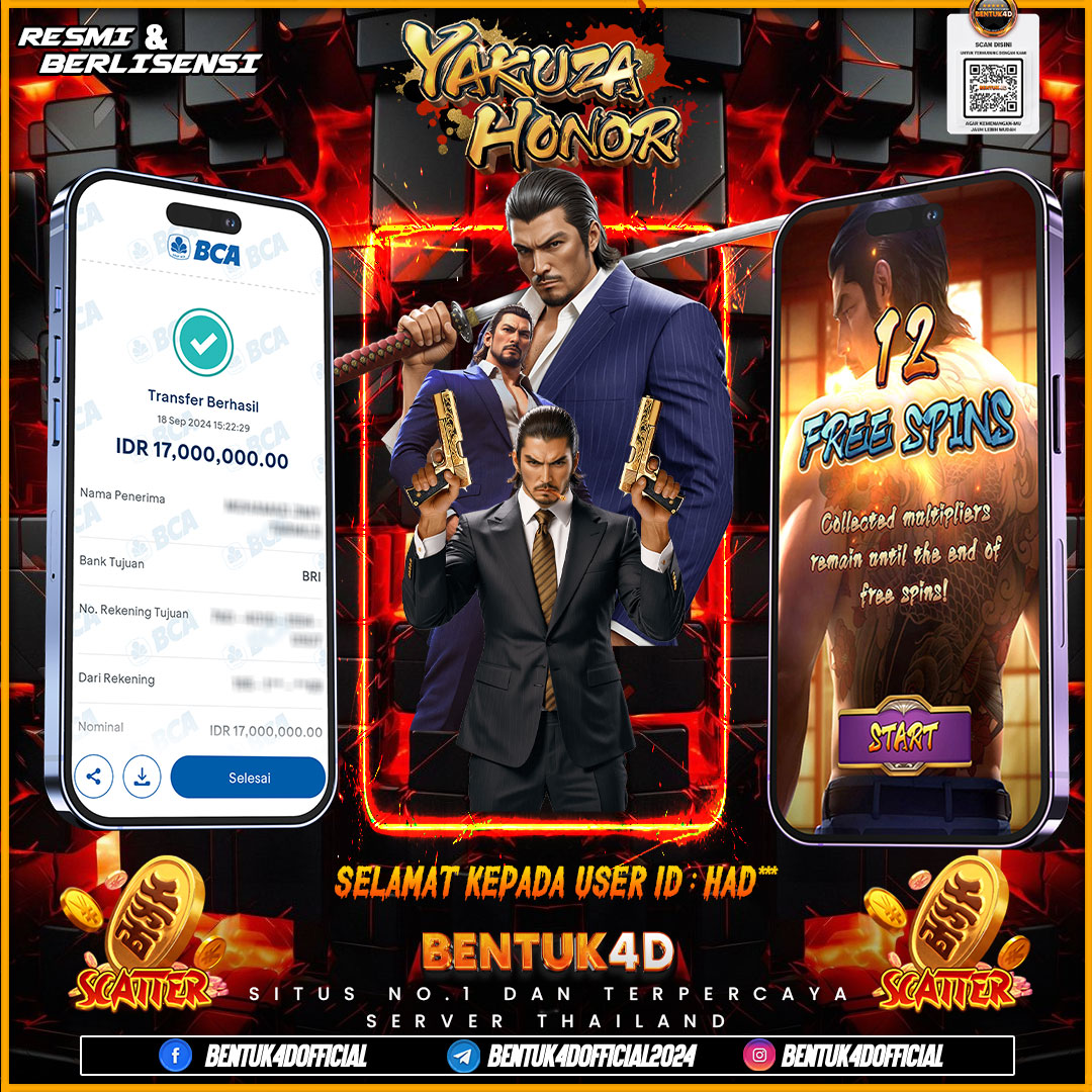 SELAMAT KEPADA USER ID : HAD** ATAS KEMENANGAN DI BENTUK4D YA BOSKU !!! TIDAK DI RAGUAKAN LAGI KEMENANGAN BOSKU DISINI !!!INGAT BOSKU BENTUK4D YA BOSKU!!!
