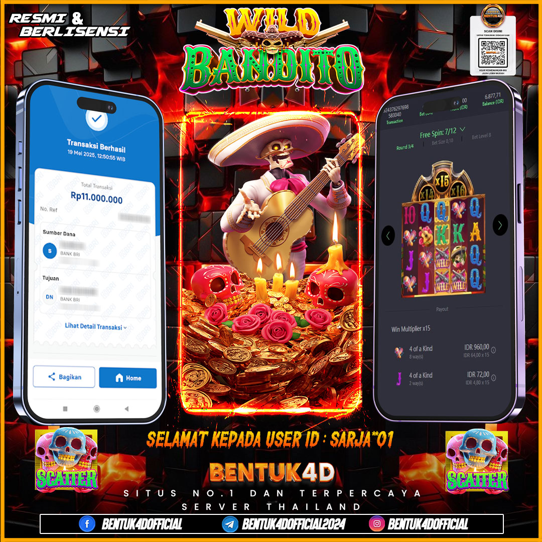 SELAMAT KEPADA USER ID : SARJA**01 WD PAUS SEBESAR  Rp 11,000,000,- BUKTIKAN LANGSUNG BOSKU MAIN DI BENTUK4D !! LANGSUNG DI KASI MAXWIN !!!