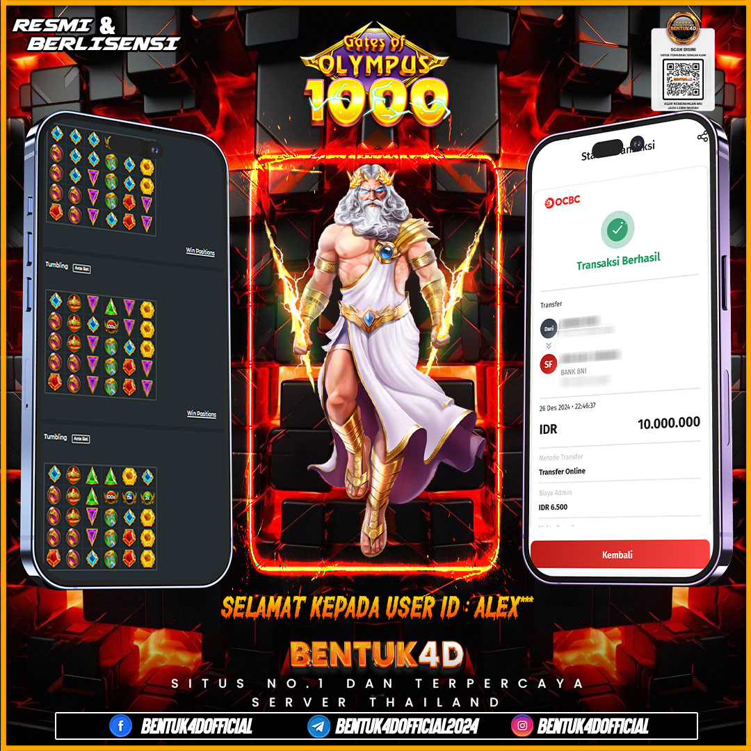 DESEMBER PENUH KEMENANGAN !!! SELAMAT KEPADA USER ID : ALEX*** ATAS KEMENANGAN Rp10,000,000,- JUTA DI BENTUK4D !!! BULANN BARU SENSASI BARU DI BENTUK4D BOSKU !! 