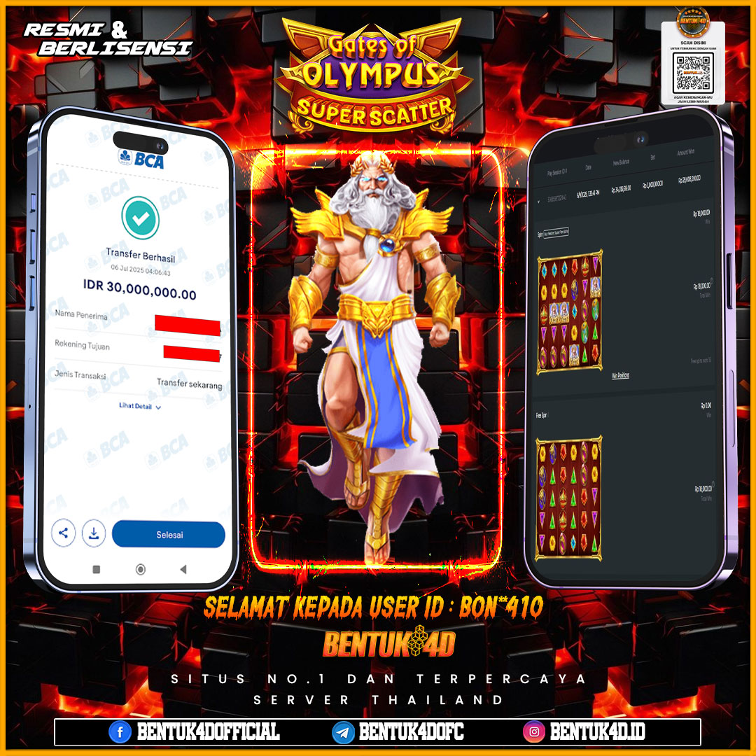 SELAMAT KEPADA USER ID : BON**410 WD PAUS SEBESAR Rp 30,000,000,- BUKTIKAN LANGSUNG BOSKU MAIN DI BENTUK4D !! LANGSUNG DI KASI MAXWIN !!!