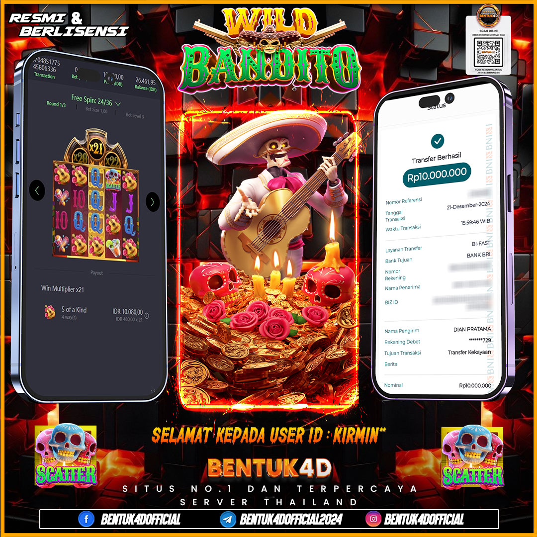 DESEMBER PENUH KEMENANGAN !!! SELAMAT KEPADA USER ID : KIRMIN*** ATAS KEMENANGAN  Rp10,000,000,- JUTA DI BENTUK4D !!! BULANN BARU SENSASI BARU DI BENTUK4D BOSKU !! 