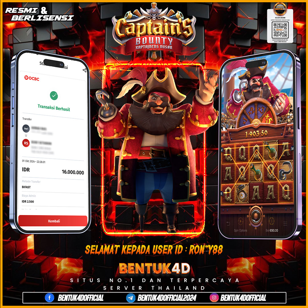 SELAMAT KEPADA USER ID : RON**Y88  ATAS KEMENANGANYA DI BENTUK4D !!! HANYA DI BENTUK4D BERANI MENJAMIN KAN KEMENANGAN BOSKU DISINI YA BOSKU!!!