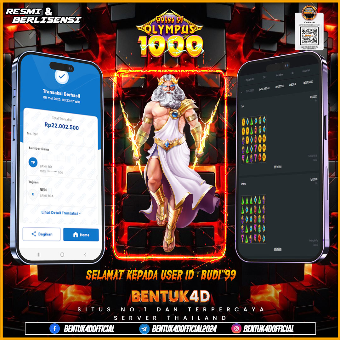SELAMAT KEPADA USER ID : BUDI**99 WD PAUS SEBESAR  Rp 22,002,500,- BUKTIKAN LANGSUNG BOSKU MAIN DI BENTUK4D !! LANGSUNG DI KASI MAXWIN !!!