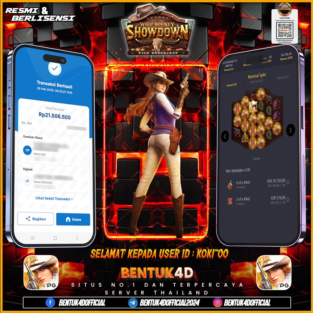 SELAMAT KEPADA USER ID : KOKI**00 WD PAUS SEBESAR  Rp 21,506,500,- BUKTIKAN LANGSUNG BOSKU MAIN DI BENTUK4D !! LANGSUNG DI KASI MAXWIN !!!