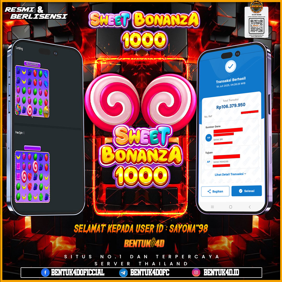 SELAMAT KEPADA USER ID : SAYONA**98 WD PAUS SEBESAR Rp 106,379,950,- BUKTIKAN LANGSUNG BOSKU MAIN DI BENTUK4D !! LANGSUNG DI KASI MAXWIN !!!