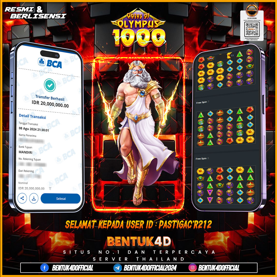 SELAMAT KEPADA USER ID : PASTIGAC*R212 ATAS KEMENANGAN SENSASIONALNYA DI BENTUK4D !!! 20 JUTAA NI BOS !!!!SELEBEWWWWWWW
