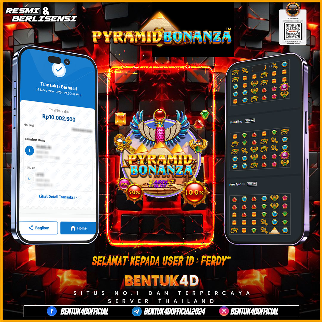 SELAMAT KEPADA USER ID : FERDY** ATAS KEMENANGAN GACORNYA DI BENTUK4D YA BOSKU !!!! DANNN JANGAN LUPA BOSKU BACA PROMOSI BNYAK EVENT MENARIK YANG MENGUNTUNGKAN DI BENTUK4D YA BOSKU!!!!