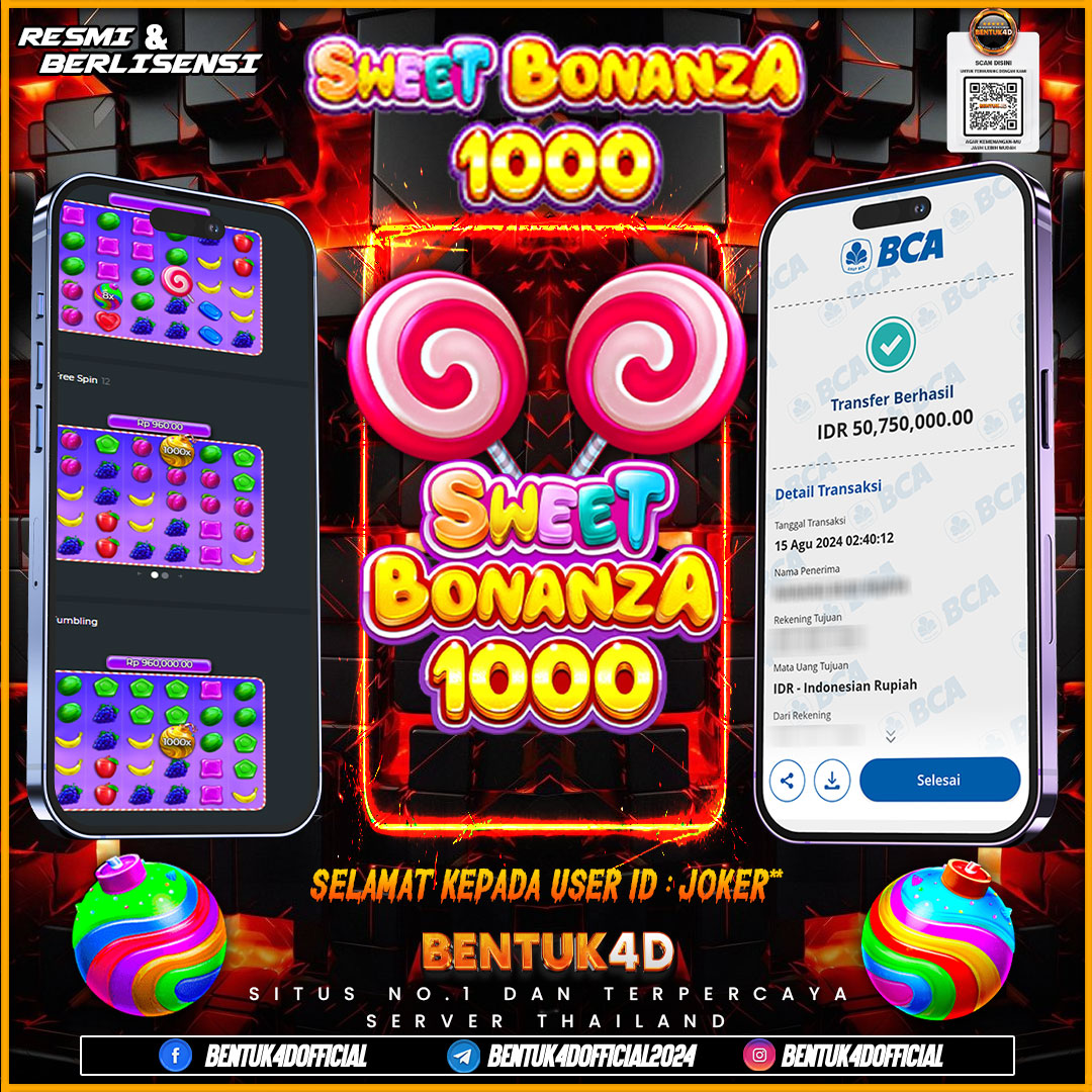 SELAMAT KEPADA USER ID : JOKER** ATAS KEMENANGAN SENSASIONAL DIBENTUK4D BOSKU !!! KEMENANGAN Rp50,750,000,-  NI BOSKUU BUKAN KALENG-KALENG !!!! SELEBEWWWWWWWW