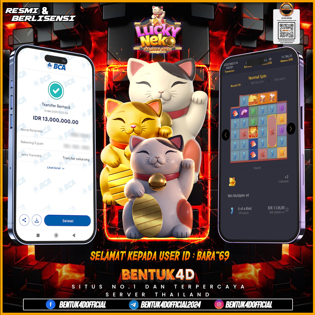 SELAMAT KEPADA USER ID : BARA**69 WD PAUS SEBESAR  Rp 13,000,000,- BUKTIKAN LANGSUNG BOSKU MAIN DI BENTUK4D !! LANGSUNG DI KASI MAXWIN !!!