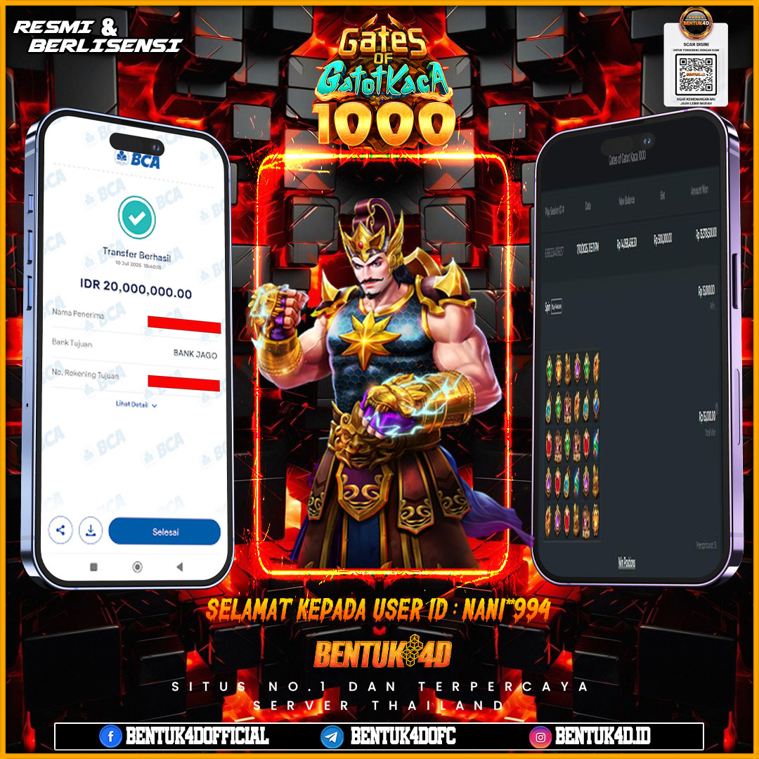 SELAMAT KEPADA USER ID : NANI**994 WD PAUS SEBESAR Rp 20,000,000,- BUKTIKAN LANGSUNG BOSKU MAIN DI BENTUK4D !! LANGSUNG DI KASI MAXWIN !!!
