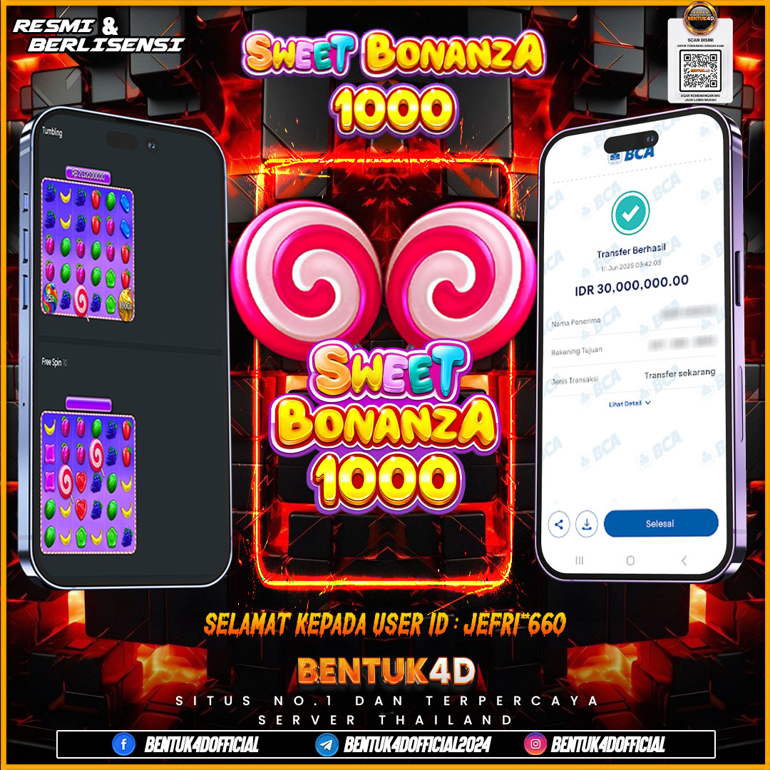SELAMAT KEPADA USER ID : JEFRI**660 WD PAUS SEBESAR  Rp 30,000,000,- BUKTIKAN LANGSUNG BOSKU MAIN DI BENTUK4D !! LANGSUNG DI KASI MAXWIN !!!