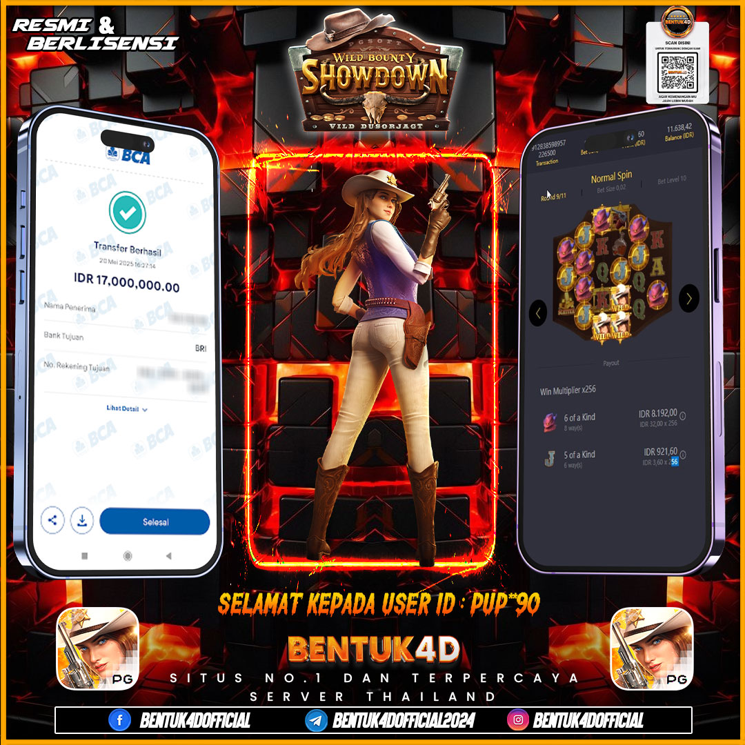 SELAMAT KEPADA USER ID : PUP**90 WD PAUS SEBESAR  Rp 17,000,000,- BUKTIKAN LANGSUNG BOSKU MAIN DI BENTUK4D !! LANGSUNG DI KASI MAXWIN !!!