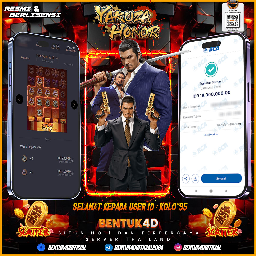 SELAMAT KEPADA USER ID : KOLO**95 WD PAUS SEBESAR  Rp 18,000,000,- BUKTIKAN LANGSUNG BOSKU MAIN DI BENTUK4D !! LANGSUNG DI KASI MAXWIN !!!