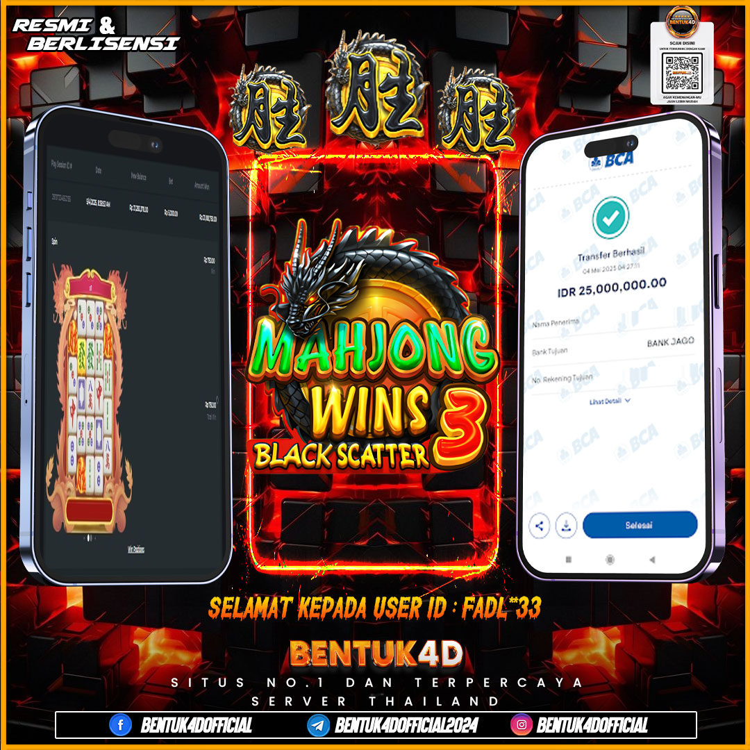 SELAMAT KEPADA USER ID : FADL**33 WD PAUS SEBESAR  Rp 25,000,000,- BUKTIKAN LANGSUNG BOSKU MAIN DI BENTUK4D !! LANGSUNG DI KASI MAXWIN !!!