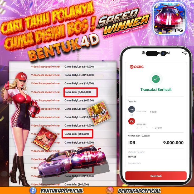 BENTUK4D JACKPOT SLOT SPEED WINNER Rp9.000.000,- LUNAS
