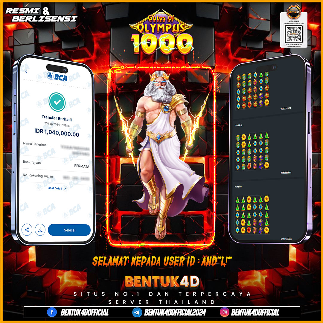 SELAMAT KEPADA USER ID : AND**L**  ATAS KEMENANGANYA DI BENTUK4D !!! MASI RAGU UNTUK MAIN DI BENTUK4D BOSKU !!! DI JAMIN LANGSUNG MENANG DI SINI BOSKU!!!