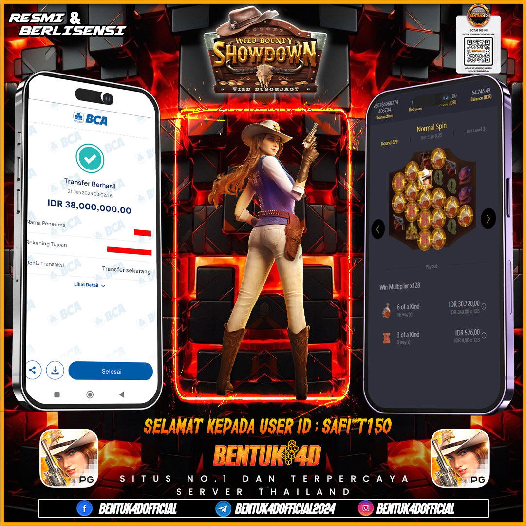 SELAMAT KEPADA USER ID : SAFI**T150 WD PAUS SEBESAR Rp 50,000,000,- BUKTIKAN LANGSUNG BOSKU MAIN DI BENTUK4D !! LANGSUNG DI KASI MAXWIN !!!