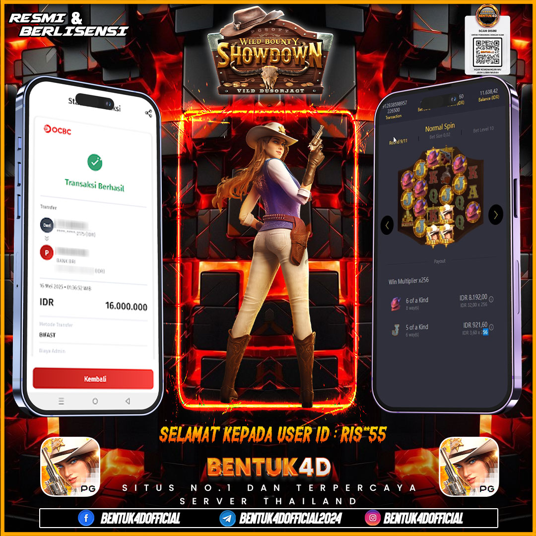 SELAMAT KEPADA USER ID : RIS**55 WD PAUS SEBESAR  Rp 16,002,500,- BUKTIKAN LANGSUNG BOSKU MAIN DI BENTUK4D !! LANGSUNG DI KASI MAXWIN !!!