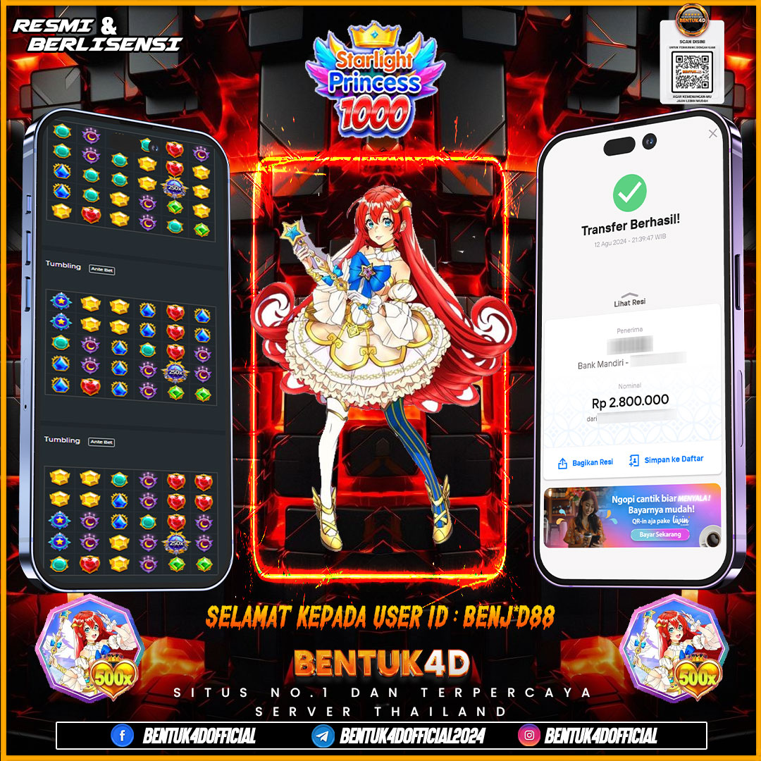 SELAMAT KEPADA USER ID : BENJ*D88 ATAS KEMENANGANNYA DI BENTUK4D !!!!! PERKALIANNYA ITU LOH BOSKUU !!! YAKINN GAK MAU NGERASAINN KEMENANGAN SEPERTI INI BOSKU HANYA DENGAN MODAL RECEH !!! BURUAN DAFTAR DI BENTUK4D MIMIN BERI TAHU RAHASIA NYA !!!!!!!! SELEBEWWWWWW
