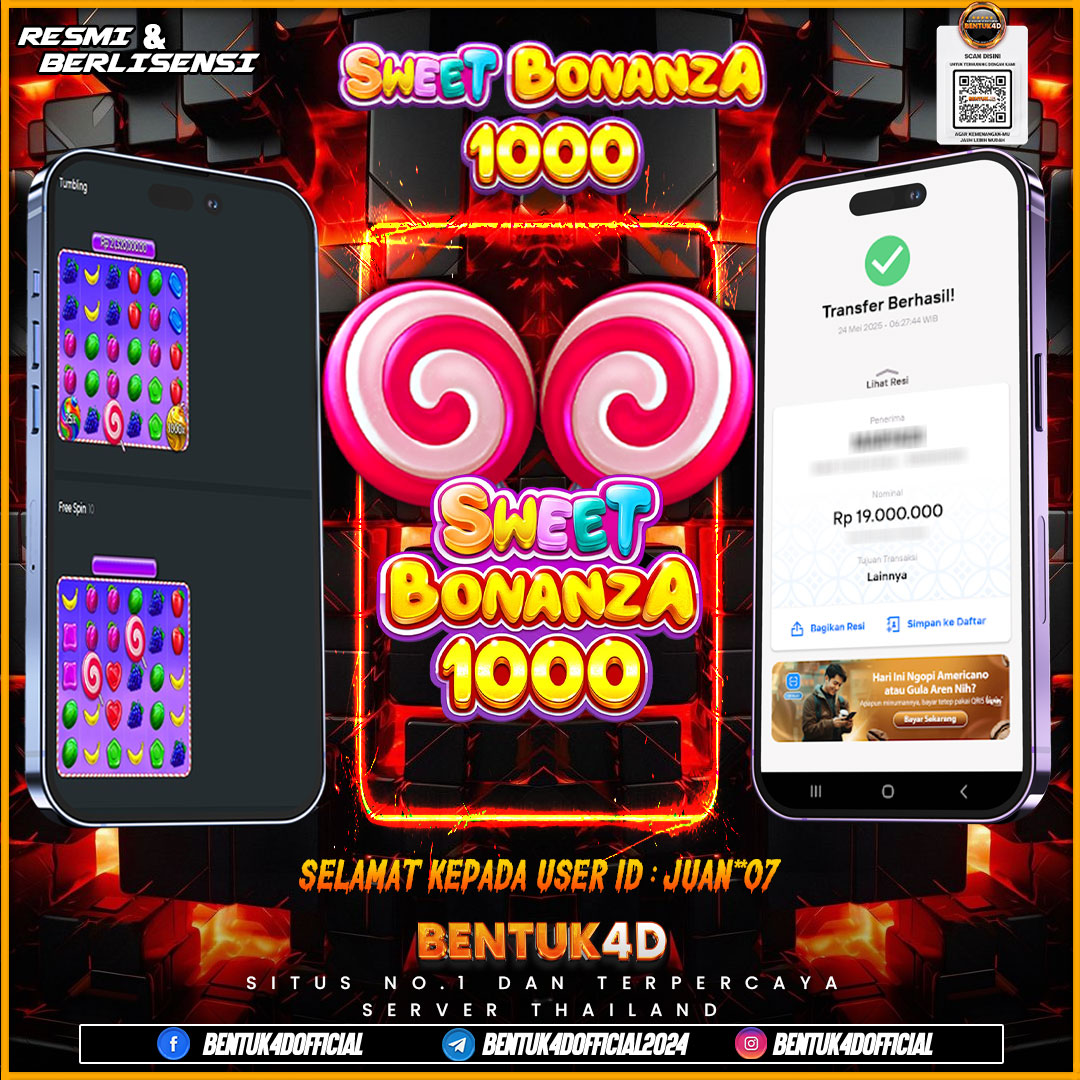 SELAMAT KEPADA USER ID : JUAN**07 WD PAUS SEBESAR  Rp 19,000,000,- BUKTIKAN LANGSUNG BOSKU MAIN DI BENTUK4D !! LANGSUNG DI KASI MAXWIN !!!