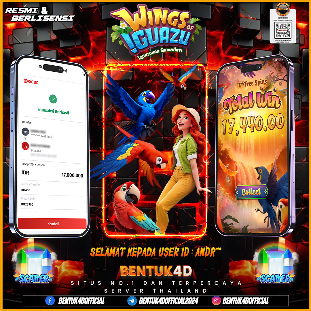 SELAMAT KEPADA USER ID : ANDR*** ATAS KEMENANGAN DI BENTUK4D YA BOSKU !!! EMANG ADA YANG GAME BARU YANG SEGACOR INI BOSKU !!!! KEMENANGAN TANPA PANDANG BULU BOSKU !!!! BENTUK4D NIII BOSSSS!!!!