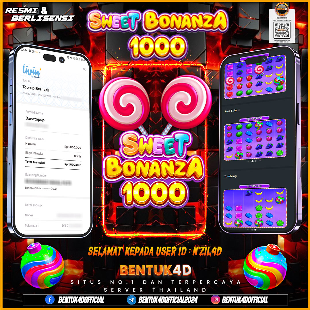 SELAMAT KEPADA USER ID : N*ZIL4D  ATAS KEMENANGAN GACORNYA DI BENTUK4D !!!! SUDAH PASTI GAK BAKAL NYESAL MAIN DI BENTUK4D BOSKUU WALAUPUN MODAL RECEH BOSKU !!!!