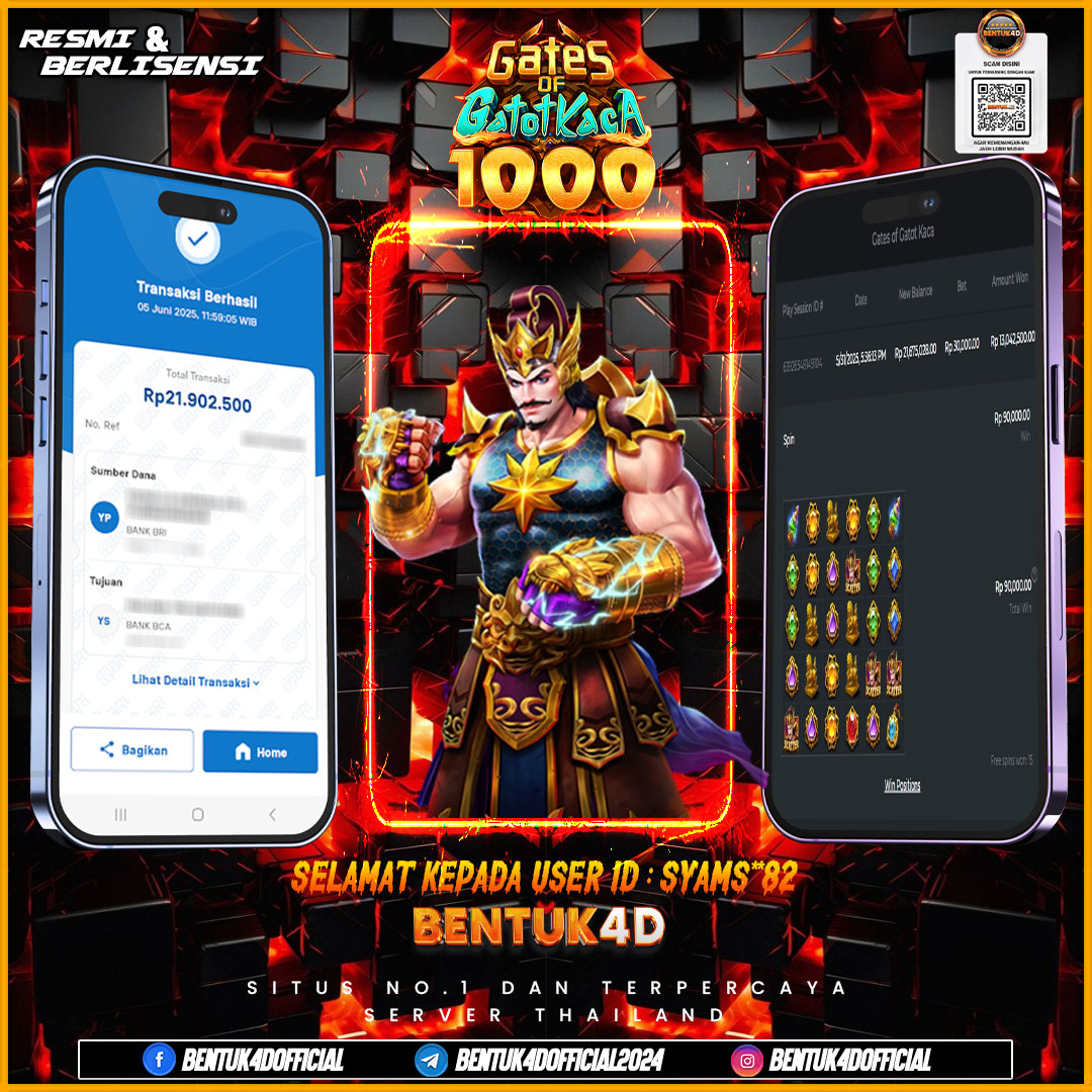 SELAMAT KEPADA USER ID : SYAMS**82 WD PAUS SEBESAR  Rp 21,902,500,- BUKTIKAN LANGSUNG BOSKU MAIN DI BENTUK4D !! LANGSUNG DI KASI MAXWIN !!!