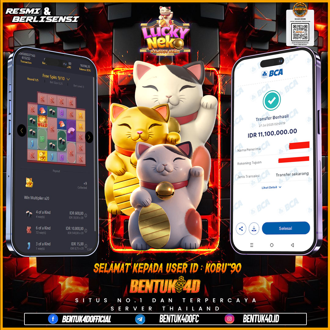 SELAMAT KEPADA USER ID : KOBU**90 WD PAUS SEBESAR Rp 11,100,000,- BUKTIKAN LANGSUNG BOSKU MAIN DI BENTUK4D !! LANGSUNG DI KASI MAXWIN !!!