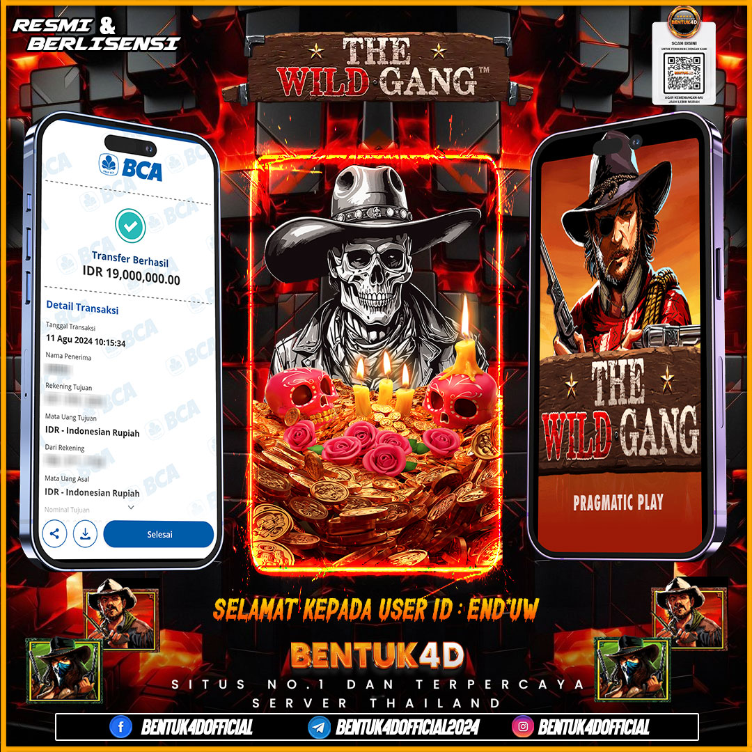 SELAMAT KEPADA USER ID : END*UW ATAS KEMENANGANNYA DI SALAH SATU GAME GACOR THE WILD GANG DI BENTUK4D !!!! EMANG ADA SEROYAL BENTUK4D BOSKU !!!!! MODAL 500K LANGSUNG JADI 19 JUTA BOSKU !!!! MELEDAKKKKKKKKKK