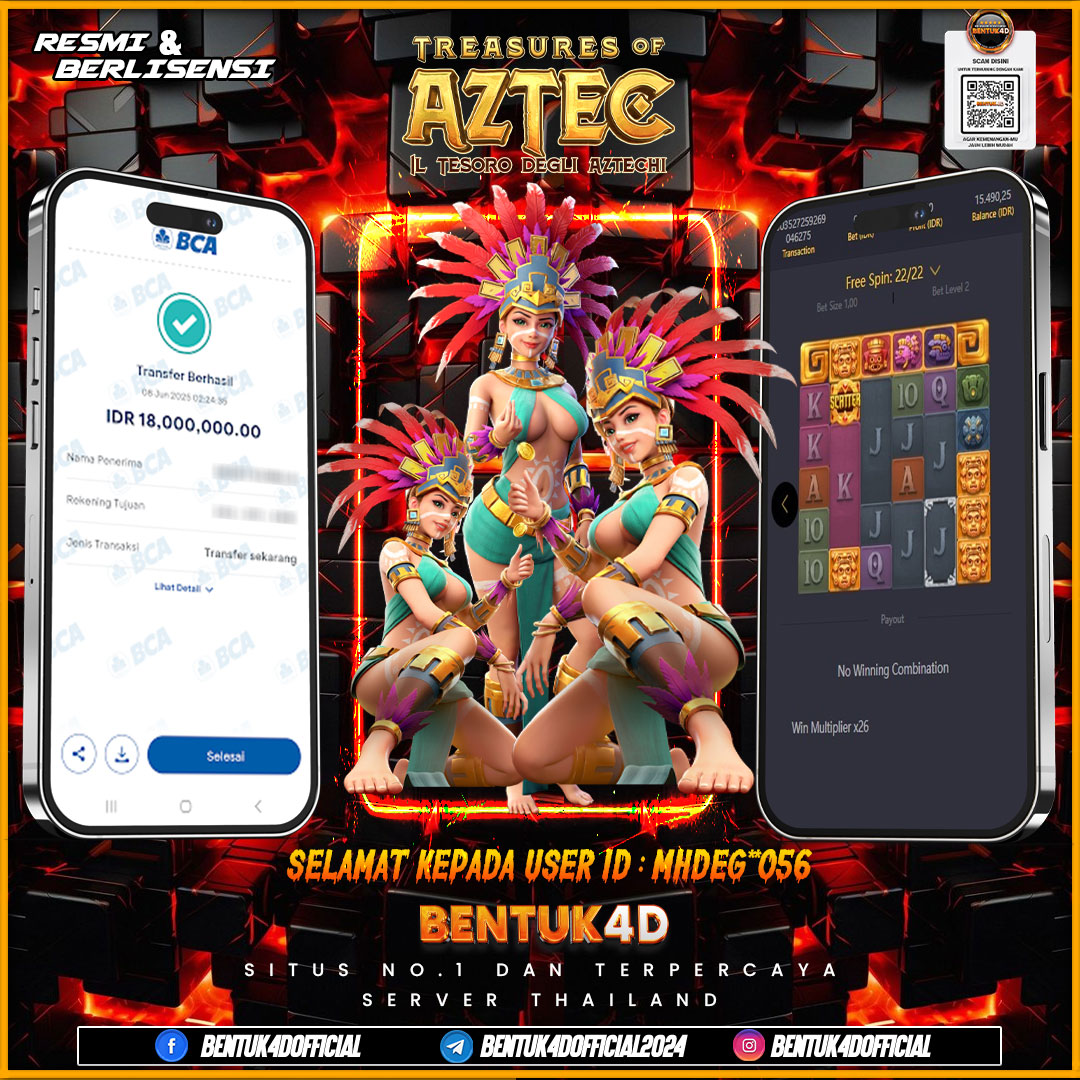 SELAMAT KEPADA USER ID : MHDEG**056 WD PAUS SEBESAR  Rp 18,000,000,- BUKTIKAN LANGSUNG BOSKU MAIN DI BENTUK4D !! LANGSUNG DI KASI MAXWIN !!!
