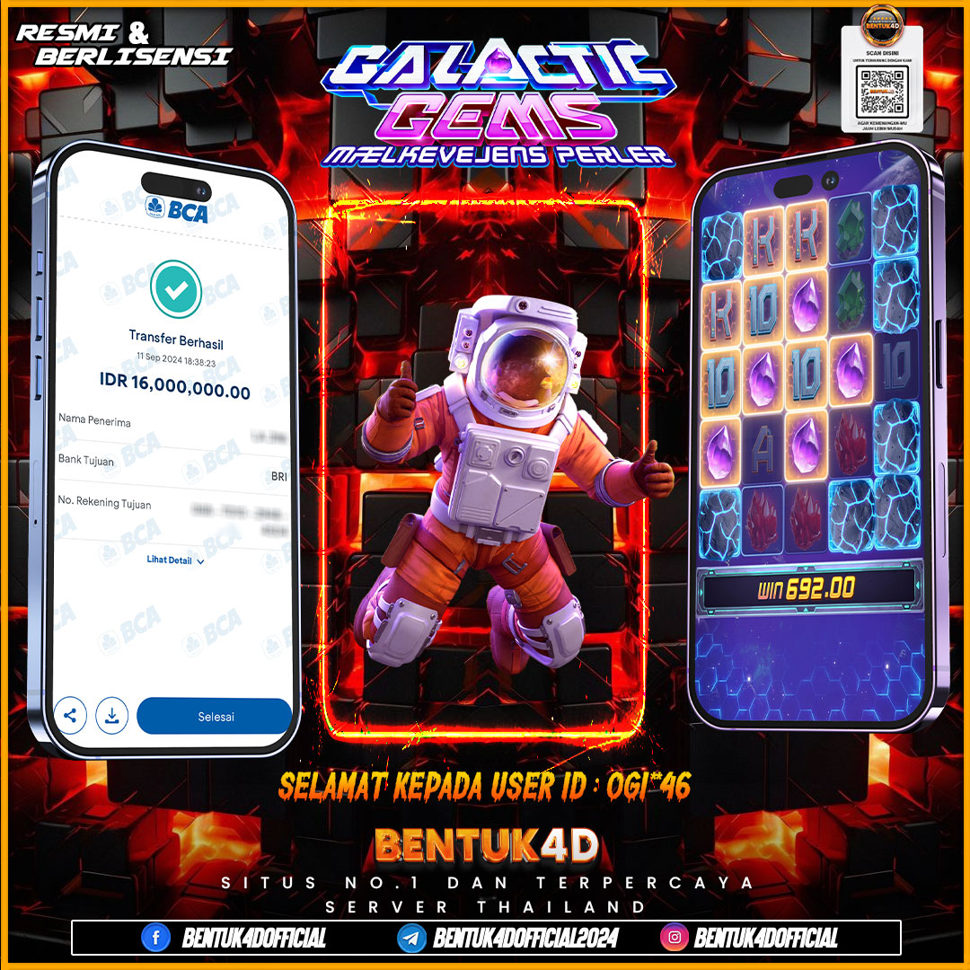 SELAMAT KEPADA USER ID : OGI**46 RAIH KEMENANGAN BOSKU HANYA DI BENTUK4D!!!