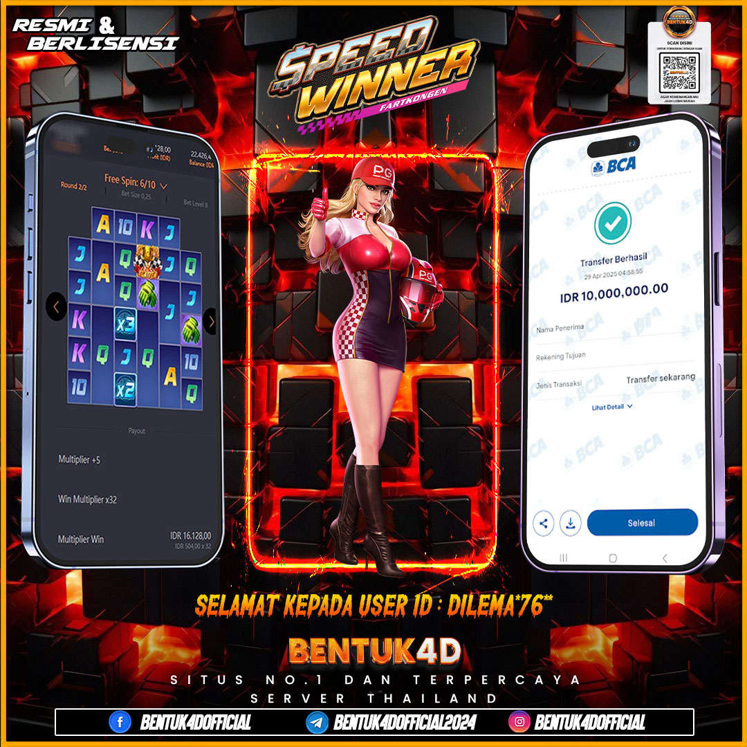 SELAMAT KEPADA USER ID : DILEMA*76** WD PAUS SEBESAR  Rp 10,000,000,- BUKTIKAN LANGSUNG BOSKU MAIN DI BENTUK4D !! LANGSUNG DI KASI MAXWIN !!!