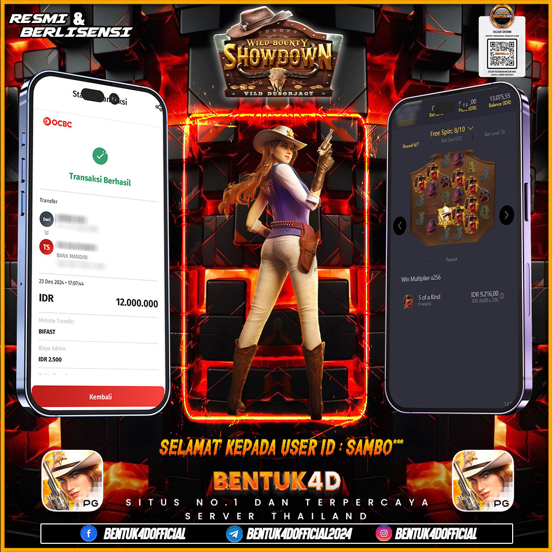 DESEMBER PENUH KEMENANGAN !!! SELAMAT KEPADA USER ID : SAMBO*** ATAS KEMENANGAN  Rp12,000,000,- JUTA DI BENTUK4D !!! BULANN BARU SENSASI BARU DI BENTUK4D BOSKU !! 