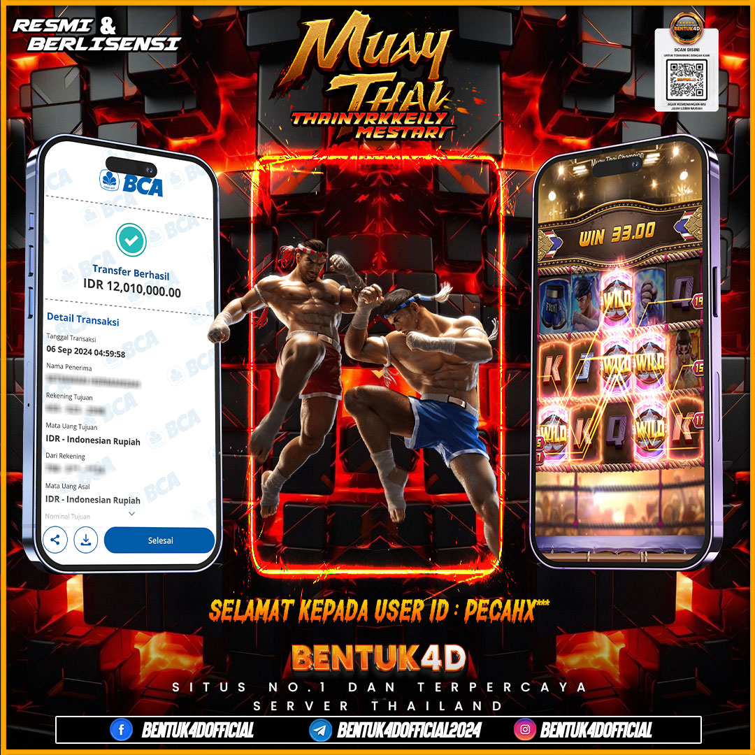 SELAMAT KEPADA USER ID :PECAHX*** ATAS KEMENANGAN BESAR DI BENTUK4D !!! MENANG BERAPAPUN DI BAYAR SECEPAT KILAT DI BENTUK4D BOSKU !!!
