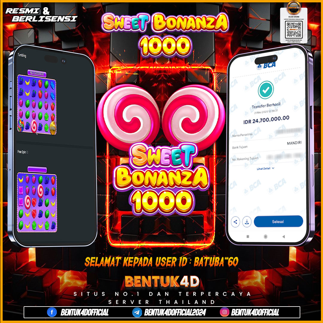 SELAMAT KEPADA USER ID : BATUBA**60 WD PAUS SEBESAR  Rp 24,700,000,- BUKTIKAN LANGSUNG BOSKU MAIN DI BENTUK4D !! LANGSUNG DI KASI MAXWIN !!!