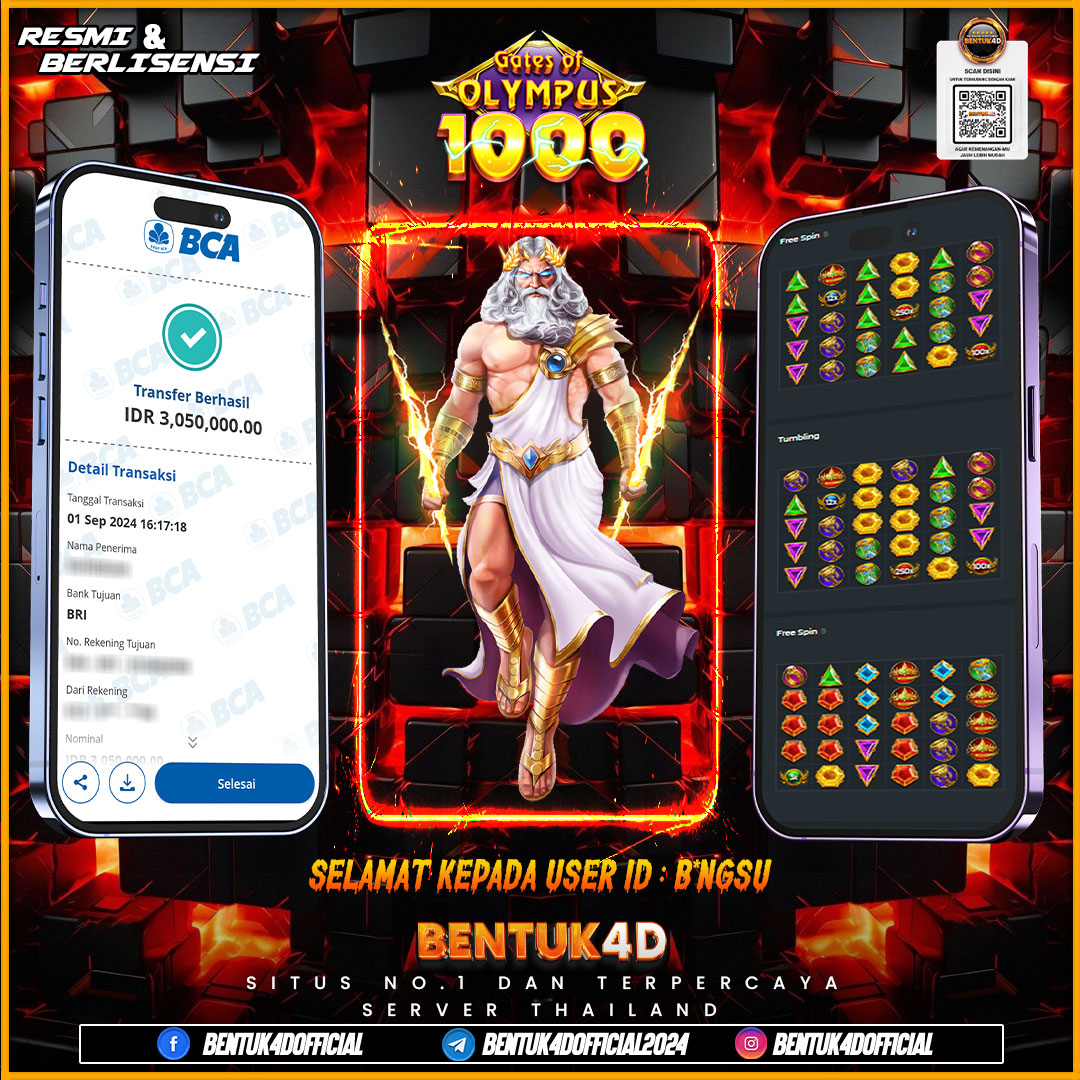SELAMAT KEPADA USER ID : B*GSU ATAS KEMENANGAN DI BENTUK4D YA BOSKU !!! EMANG ADA YANG SEGACOR BENTUK4D BOSKU !!!! TANPA PANDANG BULU BOSKU !!!!