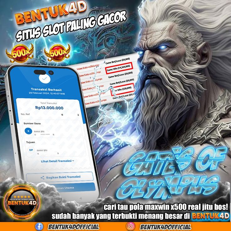 BENTUK4D JACKPOT SLOT GATES OF OLYMPUS Rp13.000.000,- LUNAS