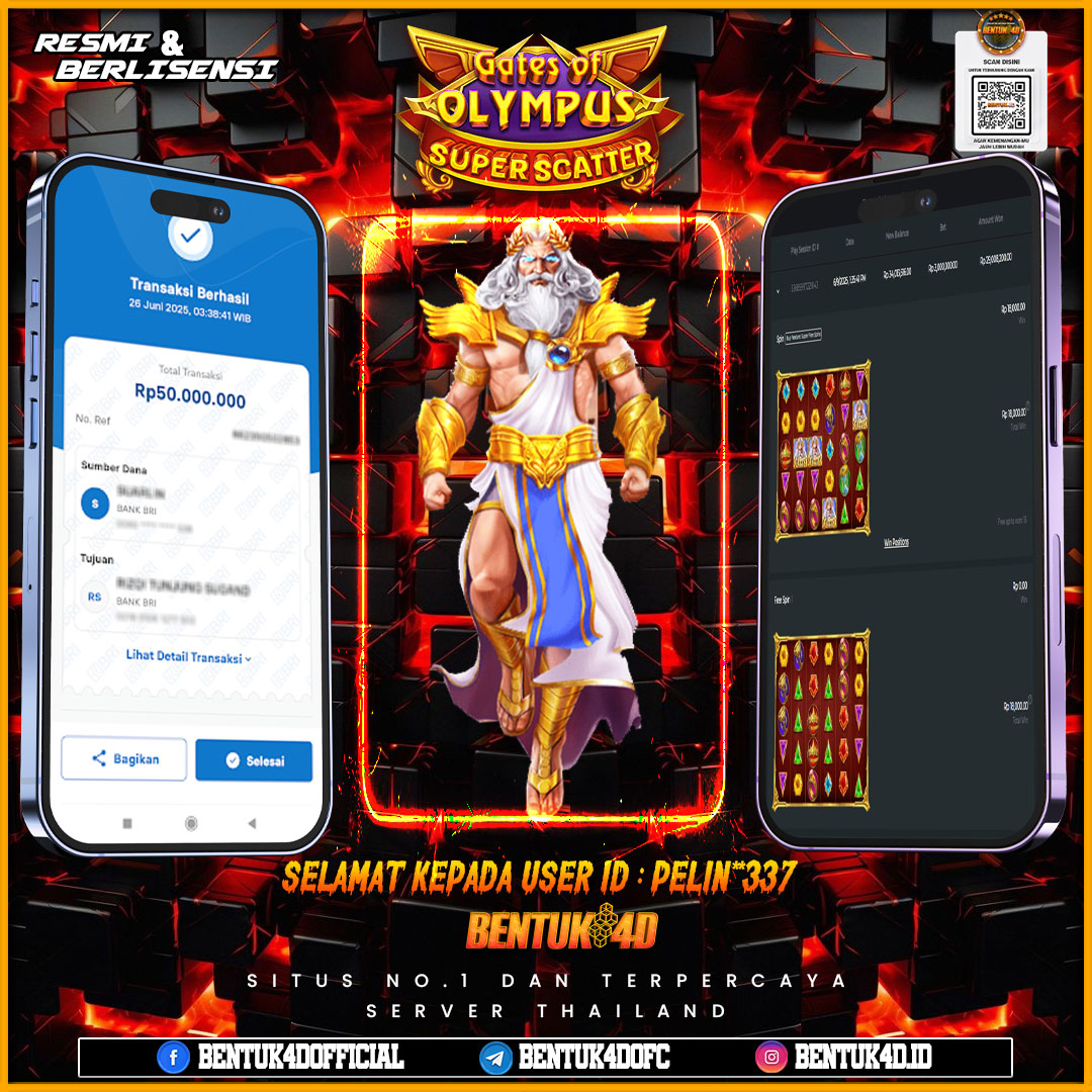 SELAMAT KEPADA USER ID : PELIN**337 WD PAUS SEBESAR Rp 50,000,000,- BUKTIKAN LANGSUNG BOSKU MAIN DI BENTUK4D !! LANGSUNG DI KASI MAXWIN !!!