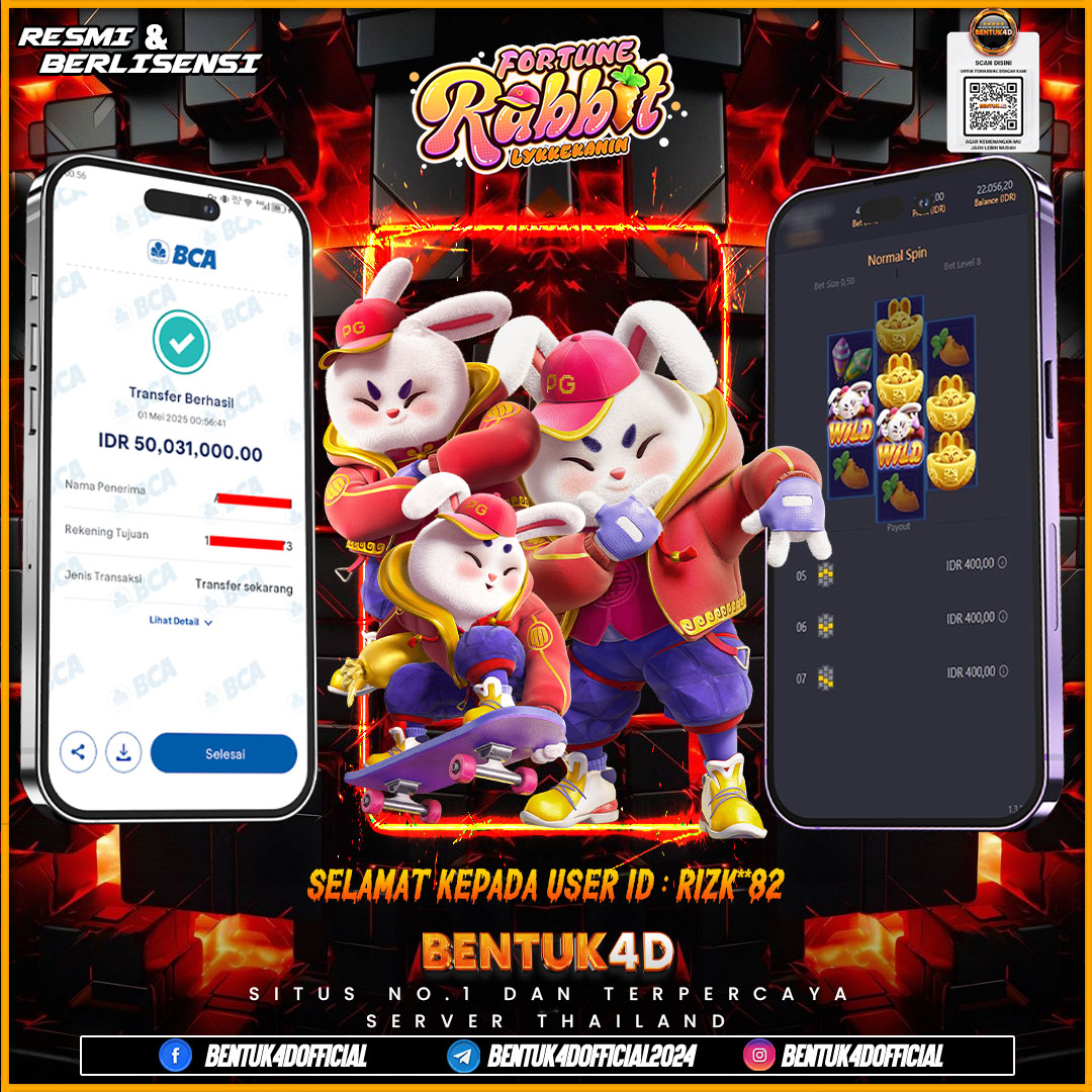 SELAMAT KEPADA USER ID : RIZK**82 WD PAUS SEBESAR  Rp 50,031,000,- BUKTIKAN LANGSUNG BOSKU MAIN DI BENTUK4D !! LANGSUNG DI KASI MAXWIN !!!