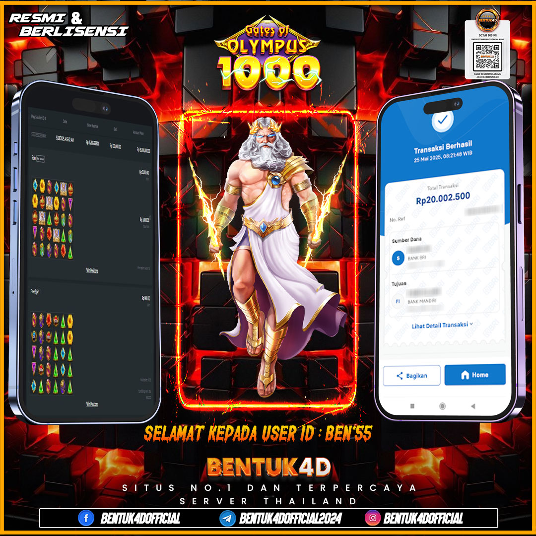 SELAMAT KEPADA USER ID : BEN**55 WD PAUS SEBESAR  Rp 20,002,500,- BUKTIKAN LANGSUNG BOSKU MAIN DI BENTUK4D !! LANGSUNG DI KASI MAXWIN !!!