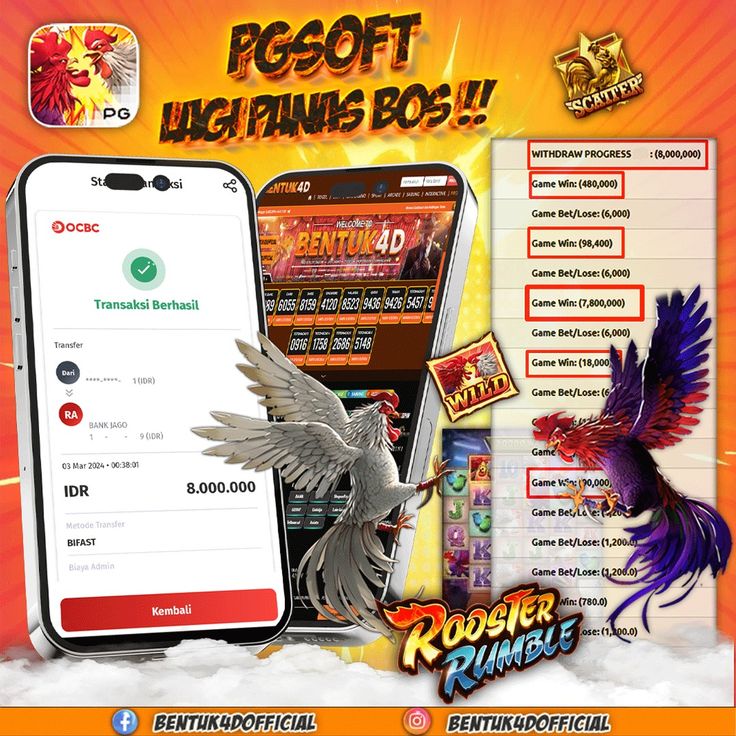 BENTUK4D JACKPOT SLOT ROOSTER RUMBLE Rp8.000.000,- LUNAS