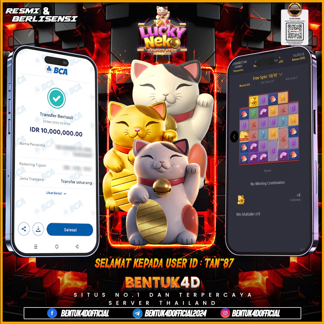 SELAMAT KEPADA USER ID : TAN**87 WD PAUS SEBESAR  Rp 10,000,000,- BUKTIKAN LANGSUNG BOSKU MAIN DI BENTUK4D !! LANGSUNG DI KASI MAXWIN !!!