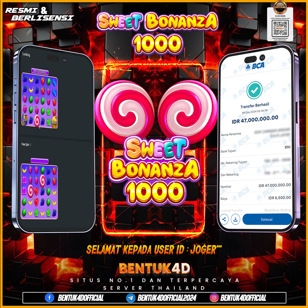 DESEMBER PENUH KEMENANGAN !!! SELAMAT KEPADA USER ID : JOGER*** ATAS KEMENANGAN Rp47,000,000,- JUTA DI BENTUK4D !!! BULANN BARU SENSASI BARU DI BENTUK4D BOSKU !! 