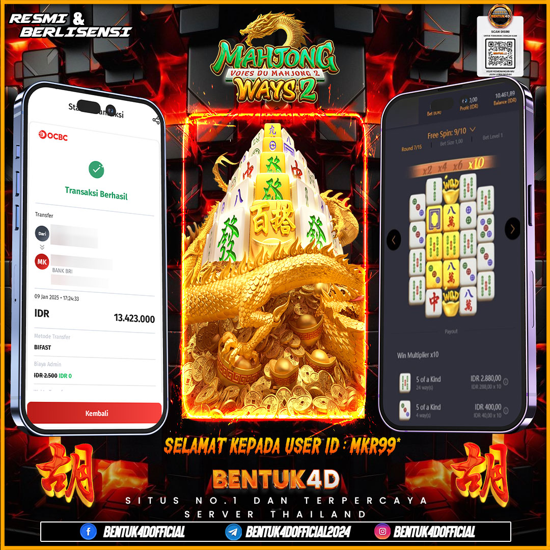 JANUARI GACOR !! MEMBUKTIKAN KEMENANGAN DENGAN MUDAH - MAHJONG JINAK BERSAMA ANDA !! SELAMAT KEPADA USER ID : RBAL**AS7** MENANG CEPAT !!! LANGSUNG JP !!!