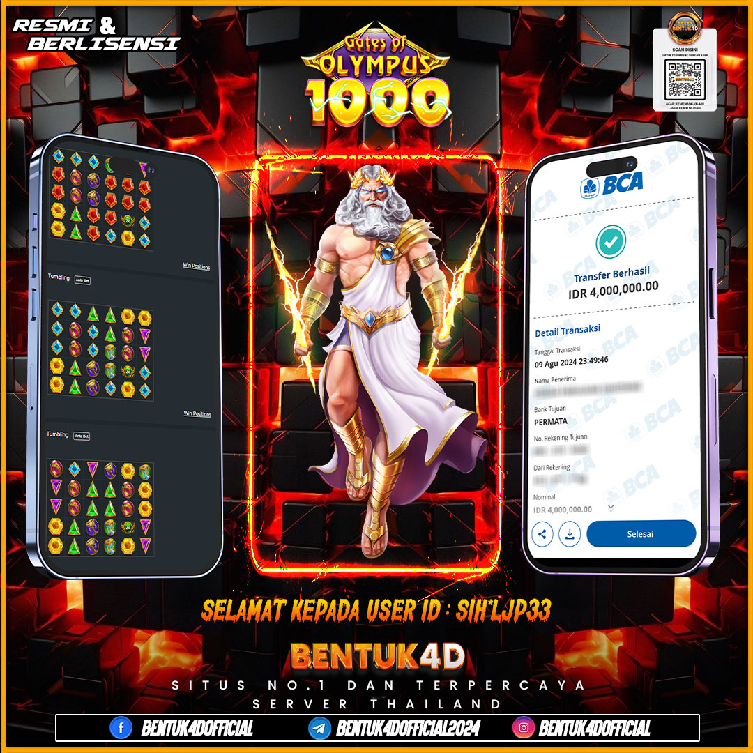 SELAMAT ATAS KEMENANGAN USER ID : SIH*LJP33 SETELAH MENGETAHUI CARA BERMAIN DI BENTUK4D !! SETIAP HARI NYAA WD BOSKU !!!! SELEBEWWW 