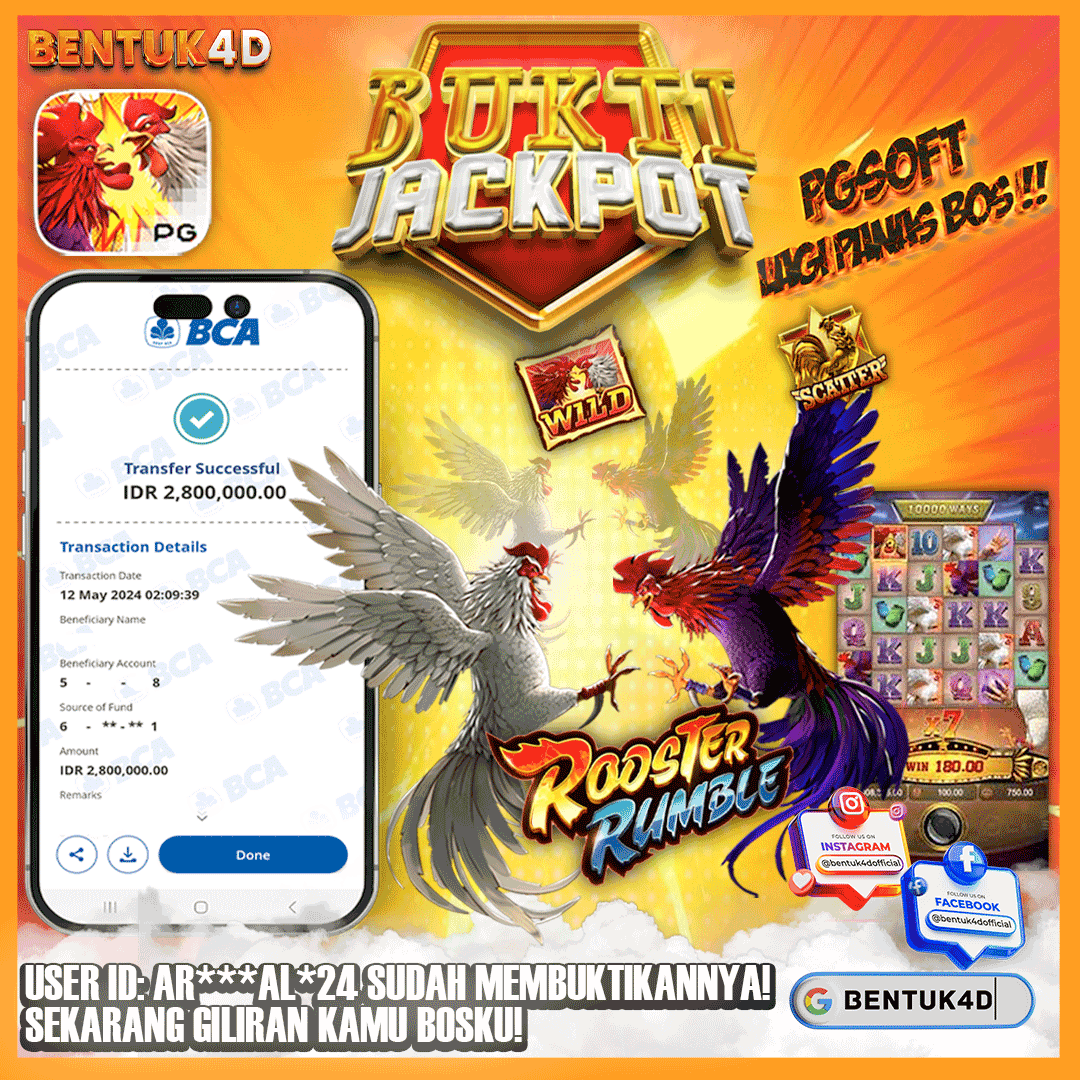 PGSOFT MEMANG GAK ADA DUA NYA !! ROOSTER  RUMBLE NGEGIFT Rp2,800,000,- DI SAAT YANG TEPAT (UCAP SI MEMBER DATANG KE LIVECHAT) !! KALIAN GAK MAU COBA ??